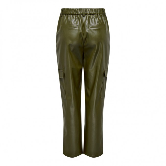 Only ONLKIM FAUX LEATHER CARGO PANT CC OTW 15293029 dark olive