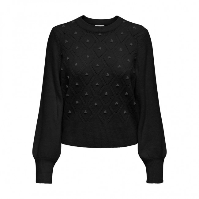 Only ONLLEANDRA LS PEARL ONECK CC KNT 15294547 black