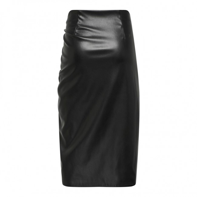 Only ONLMIA FAUX LEATHER LONG SKIRT OTW 15304749 black