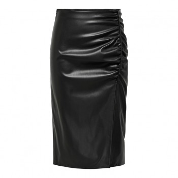 Only ONLMIA FAUX LEATHER LONG SKIRT OTW 15304749 black