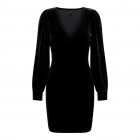 Only ONLSMOOTH L/S V-NECK DRESS JRS 15307942 black