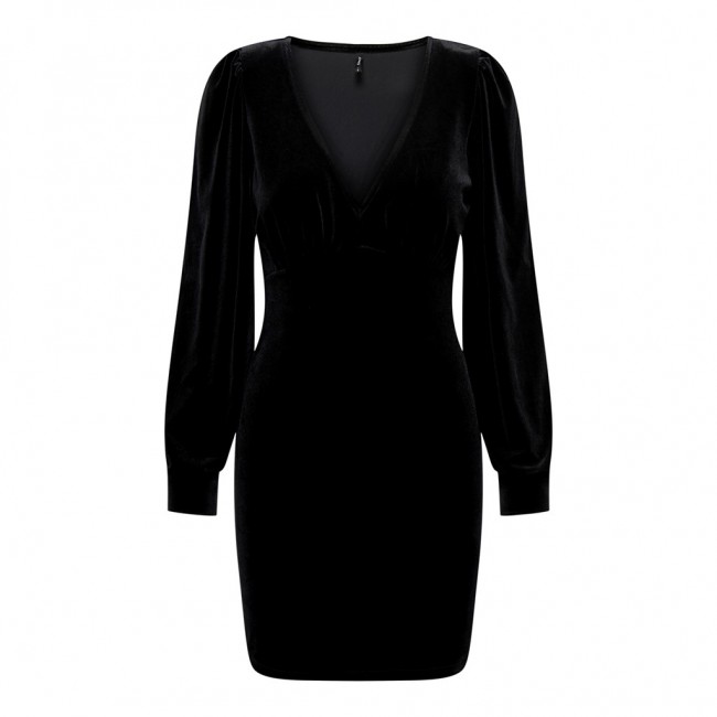 Only ONLSMOOTH L/S V-NECK DRESS JRS 15307942 black