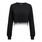 Only ONLEBBA L/S RHINESTONE O-NECK SWT 15308083 black 