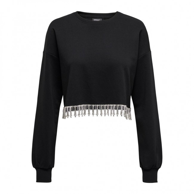 Only ONLEBBA L/S RHINESTONE O-NECK SWT 15308083 black 