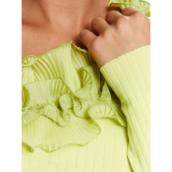 Only ONLNULAN LIFE ONE SHOULDER FRILL TOP JRS 15306966 daiquiri green