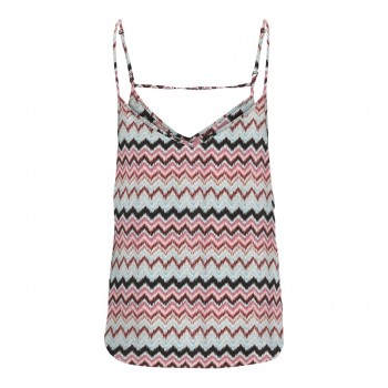 Only ONLNOVA LIFE VIS PARIS SINGLET AOP 15222159 calypso coral 546 bali zigzag