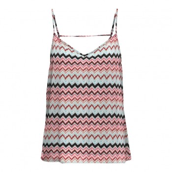 Only ONLNOVA LIFE VIS PARIS SINGLET AOP 15222159 calypso coral 546 bali zigzag