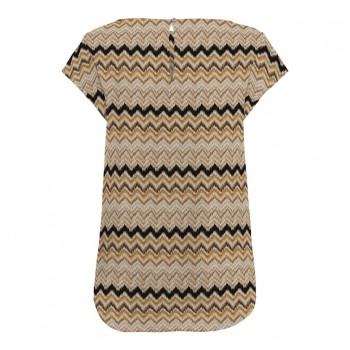 Only ONLNOVA LIFE VIS S/S TOP AOP 15222174 inca gold 546 bali zigzag