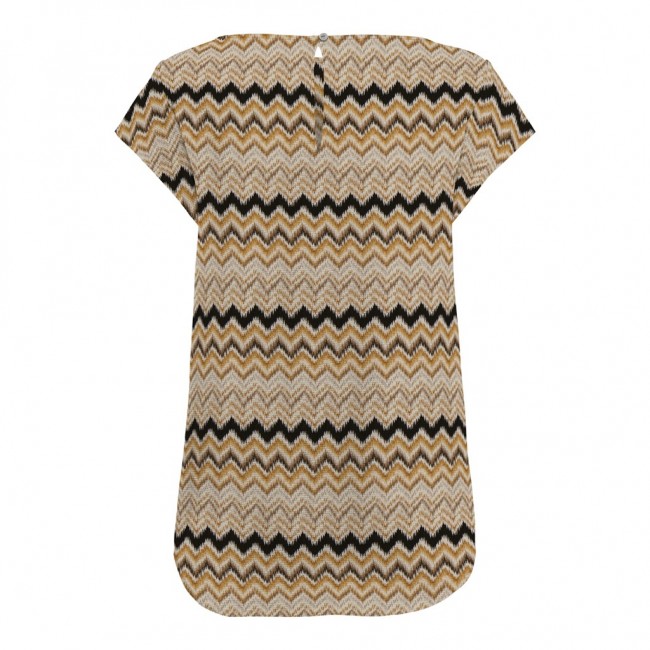 Only ONLNOVA LIFE VIS S/S TOP AOP 15222174 inca gold 546 bali zigzag