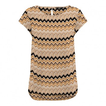 Only ONLNOVA LIFE VIS S/S TOP AOP 15222174 inca gold 546 bali zigzag