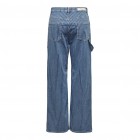 Only ONLKIRSI HW WIDE WORKER STRIPE DNM DOT 15298573 light blue denim