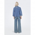 only ONLKIRSI LS STRIPED DNM JACKET DOT 15298675 light blue denim