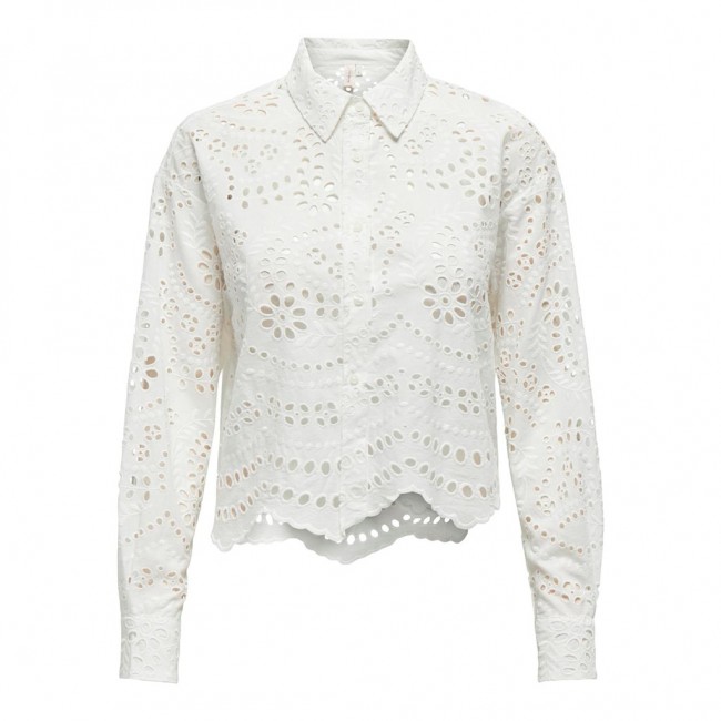 Only ONLBOBBY LALISA EMB SHORT SHIRT WVN 15314566 bright white