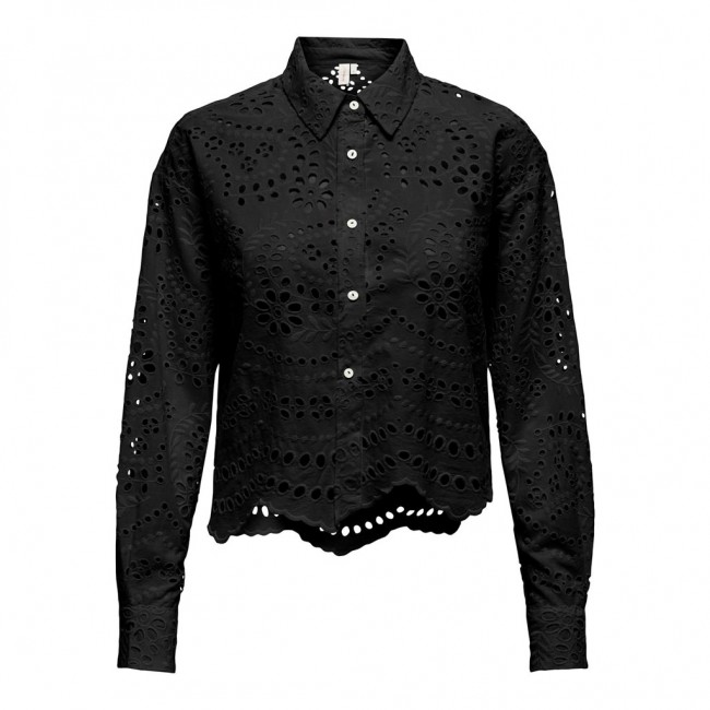 Only ONLBOBBY LALISA EMB SHORT SHIRT WVN 15314566 black