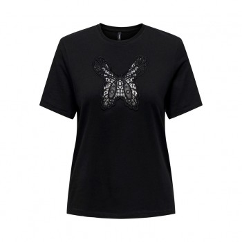 Only ONLFLY S/S TOP BOX JRS 15315344 black one butterfly