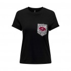 Only ONLNINKA LIFE S/S TEE POCKET TOP BOX JRS 15315355 black sequins pocket