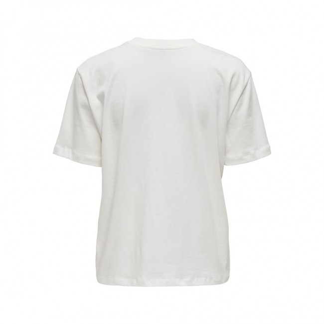 Only ONLMOLLY S/S LADIES TOP BOX JRS 15318107 cloud dancer black lady