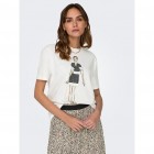 Only ONLMOLLY S/S LADIES TOP BOX JRS 15318107 cloud dancer black lady