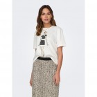 Only ONLMOLLY S/S LADIES TOP BOX JRS 15318107 cloud dancer black lady