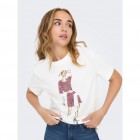 Only ONLMOLLY S/S LADIES TOP BOX JRS 15318107 clouddancer pink lady