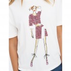 Only ONLMOLLY S/S LADIES TOP BOX JRS 15318107 clouddancer pink lady
