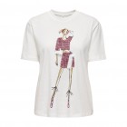 Only ONLMOLLY S/S LADIES TOP BOX JRS 15318107 clouddancer pink lady