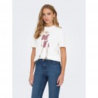 Only ONLMOLLY S/S LADIES TOP BOX JRS 15318107 clouddancer pink lady