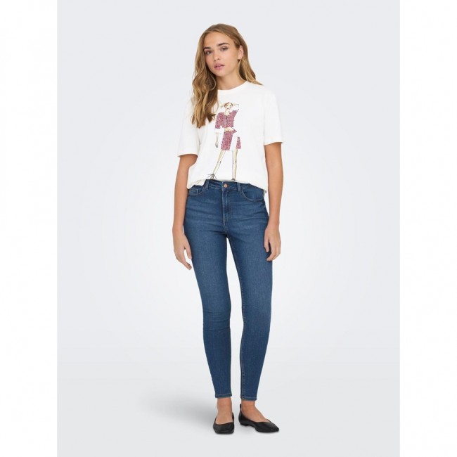 Only ONLMOLLY S/S LADIES TOP BOX JRS 15318107 clouddancer pink lady
