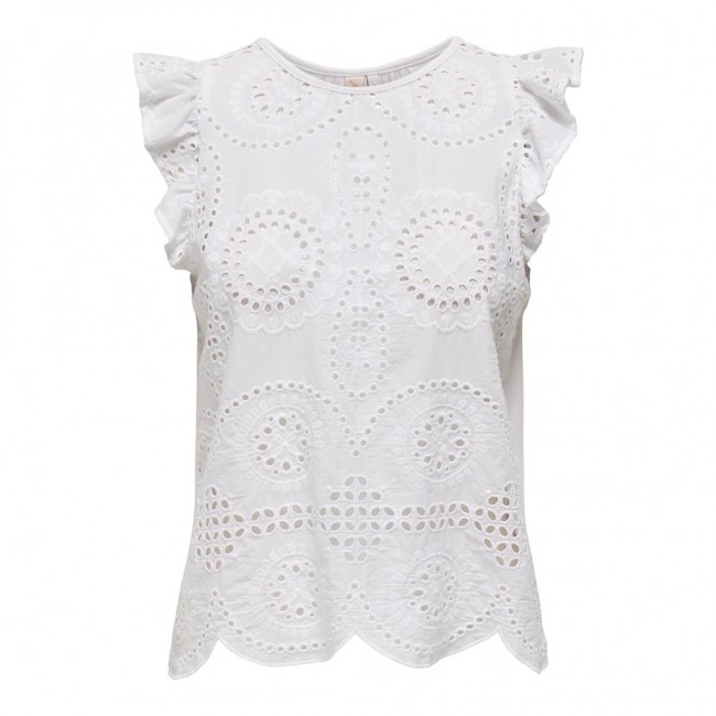 Only ONLMARGA ZINDY LIFE CAPSLEEVE TOP WVN 15319153 bright white
