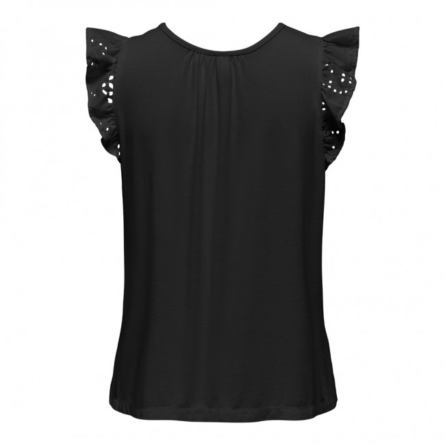 Only ONLMARGA ZINDY LIFE CAPSLEEVE TOP WVN 15319153 black Only ONLMARGA ZINDY LIFE CAPSLEEVE TOP WVN 15319153 black