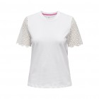 Only ONLNIKKI LIFE S/S MIX TOP JRS 15319435 bright white