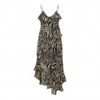 Only ONLASTA LIFE STRAP FRILL ANKEL DRESS PTM 15322913 black rooted zebra