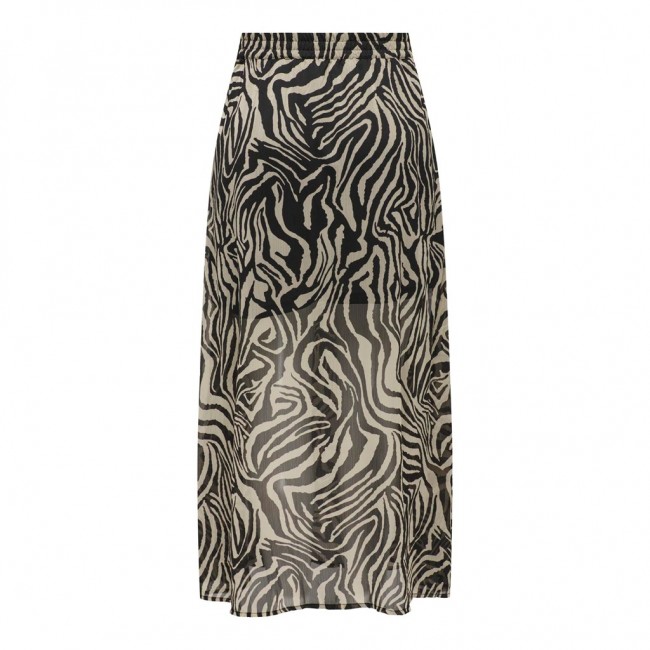 Only ONLASTA LIFE SLIT ANKEL SKIRT PTM 15322915 black rooted zebra