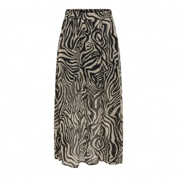 Only ONLASTA LIFE SLIT ANKEL SKIRT PTM 15322915 black rooted zebra