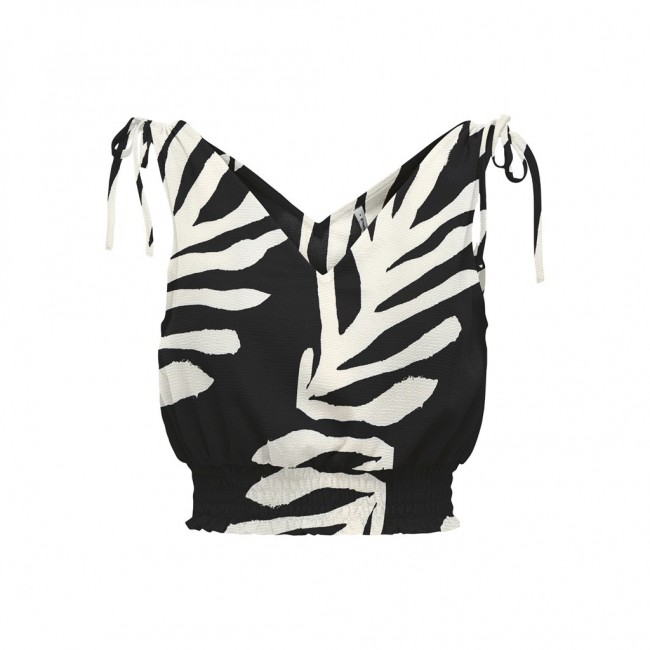 Only ONLNOVA LIFE VIS S/L CELESTE TOP AOP 15325492 black 548 upscale palm