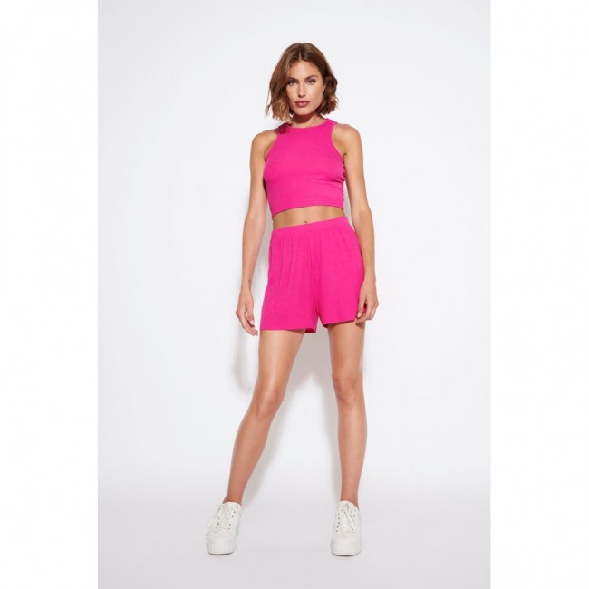 only ONLBELIA S/L CROP TOP BOX JRS 15289846-fuchsia