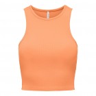 only ONLBELIA S/L CROP TOP BOX JRS 15289846-orange chifton