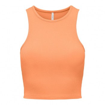 only ONLBELIA S/L CROP TOP BOX JRS 15289846-orange chifton