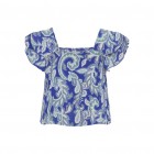 only ONLALMA LIFE VIS APRIL FRILL TOP AOP PTM 15299523-dazzling blue