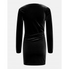 Only ONLLIVE L/S VELVET ASYMETRIC DRESS JRS 15310123 black