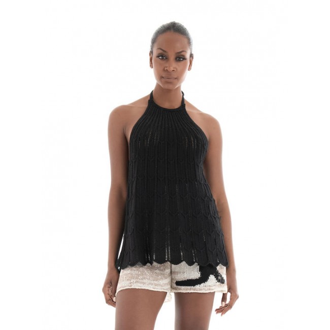 only ONLFREJA LIFE SL STRUCTUR HALTER NCK KNT 15291129-black