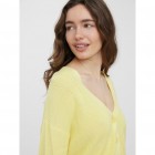 Vero moda VMNEWLEXSUN LS SHORT V-NECK CARD GA NOOS 10261276 lemon meringue