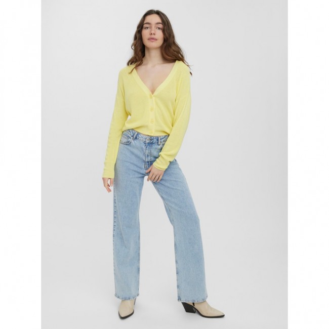Vero moda VMNEWLEXSUN LS SHORT V-NECK CARD GA NOOS 10261276 lemon meringue