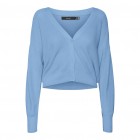 Vero moda VMNEWLEXSUN LS SHORT V-NECK CARD GA NOOS 10261276 blue bell