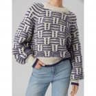 Vero moda VMSOLANGE LS O-NECK PULLOVER GA 10294698 birch w astral aura