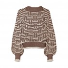 Vero moda VMSOLANGE LS O-NECK PULLOVER GA 10294698 brown lentil w birch