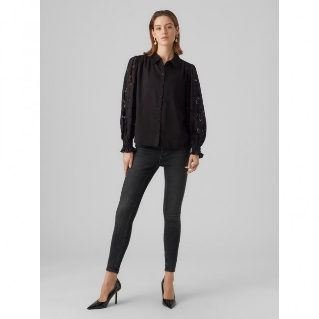 Vero moda VMCABENA L/S SHIRT WVN BTQ 10294948 black