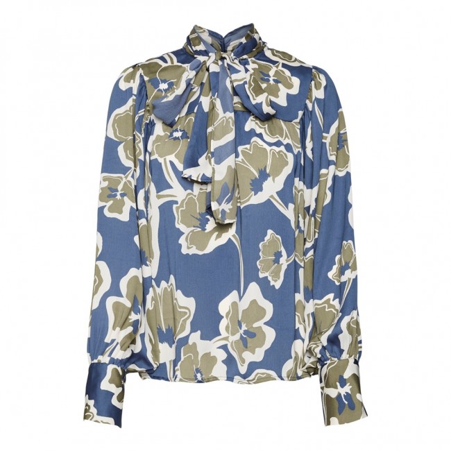 Vero moda VMGRAYCE LS PUSSY BOW SHIRT VMA 10295702 winter moss fram