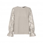 Vero moda VMSEJA LS LACE TOP WVN PA 10295889 pumice stone