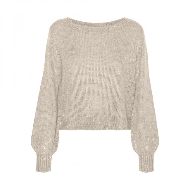 Vero moda VMLEILANI NEW LS BOATNECK PULLOVER 10296630 birch 